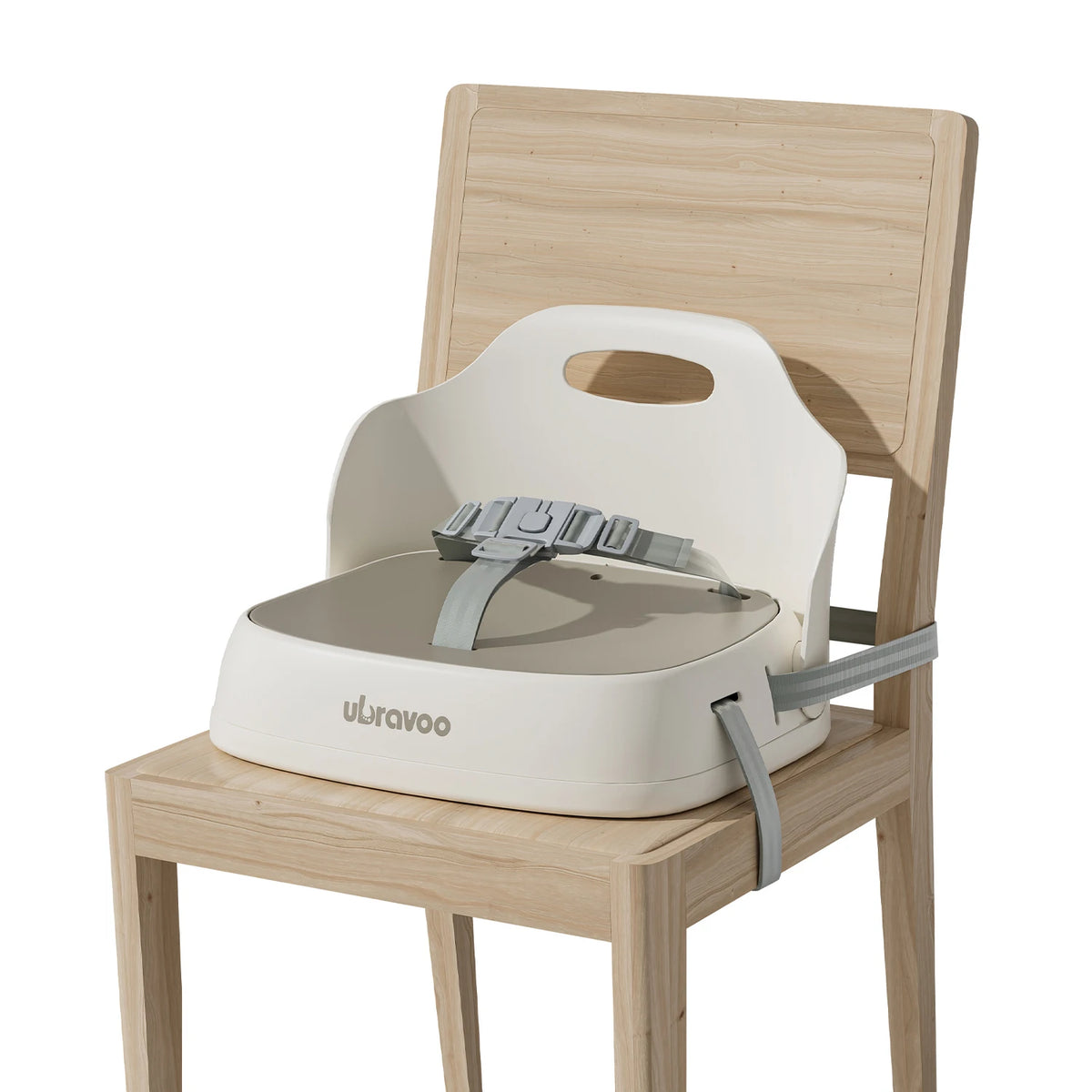Portable Kids Booster Dining Chair with 3-Point Safety Harness, 2 Fixing Straps, Washable PP Toddler Feeding Seat for Home Travel