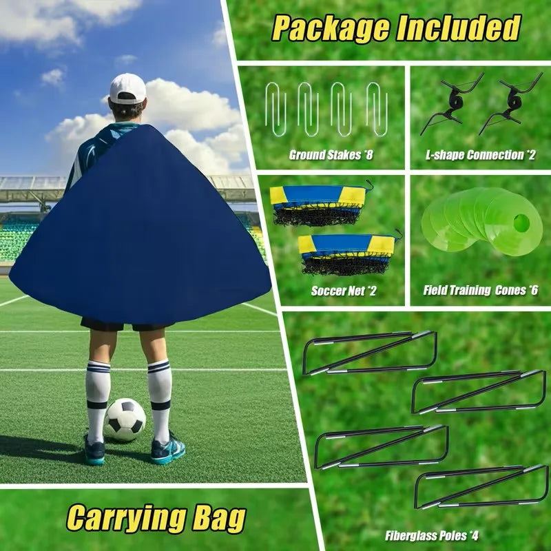 4'x 3' Portable Soccer Goals ,2 Set Soccer Goal,for Backyard or Indoor Pop Up Soccer Net