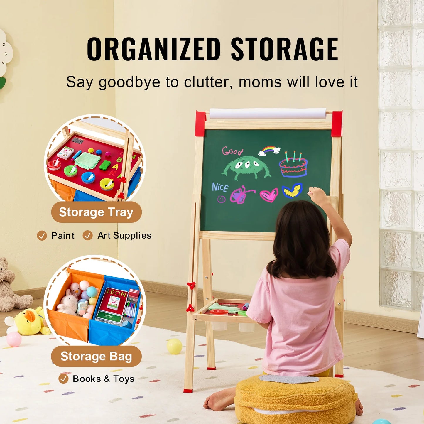 Children Magnetic Drawing Board WordPad Baby Color Graffiti Standing Art Easel Educational Drawing Toys for Kids Girl