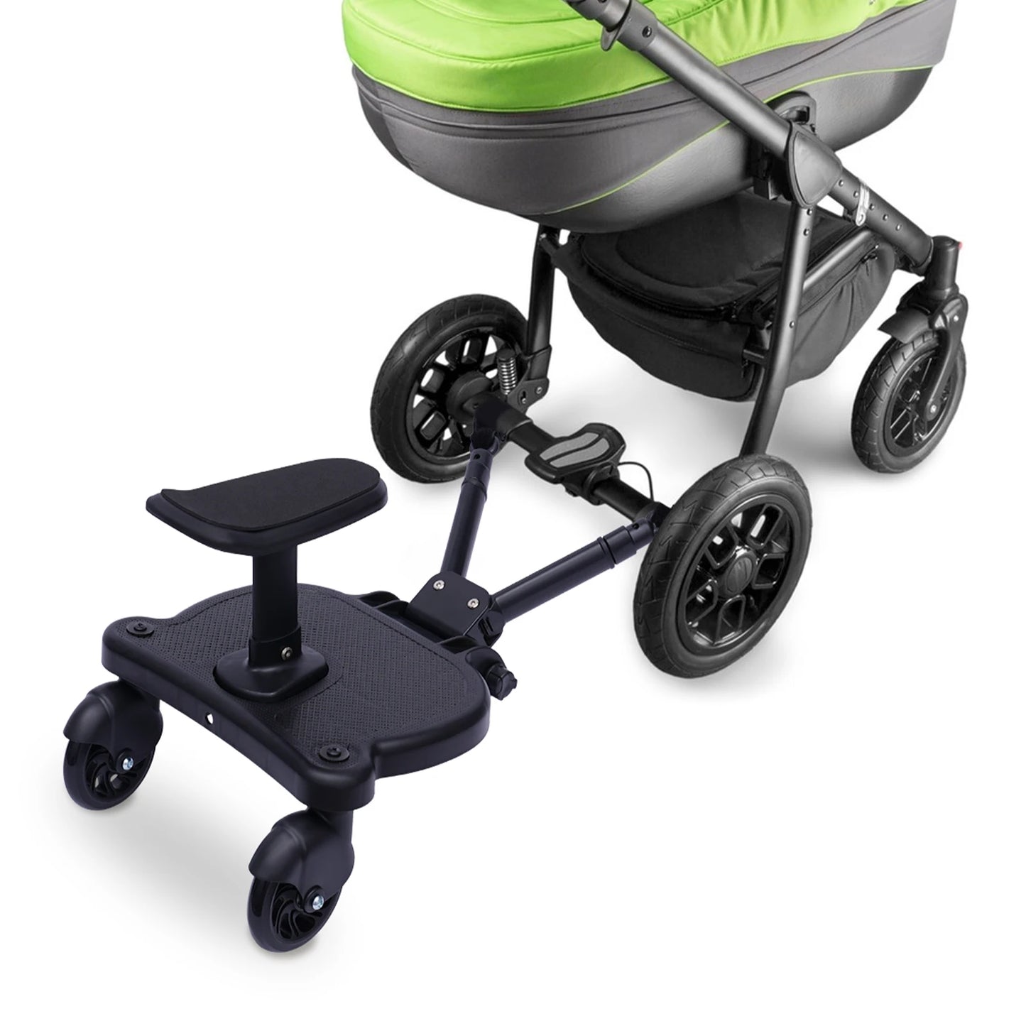 Sit and Stand Stroller, 2-in-1 Universal Stroller Board with Comfortable Cushion Flexible Adjustment Holds Children