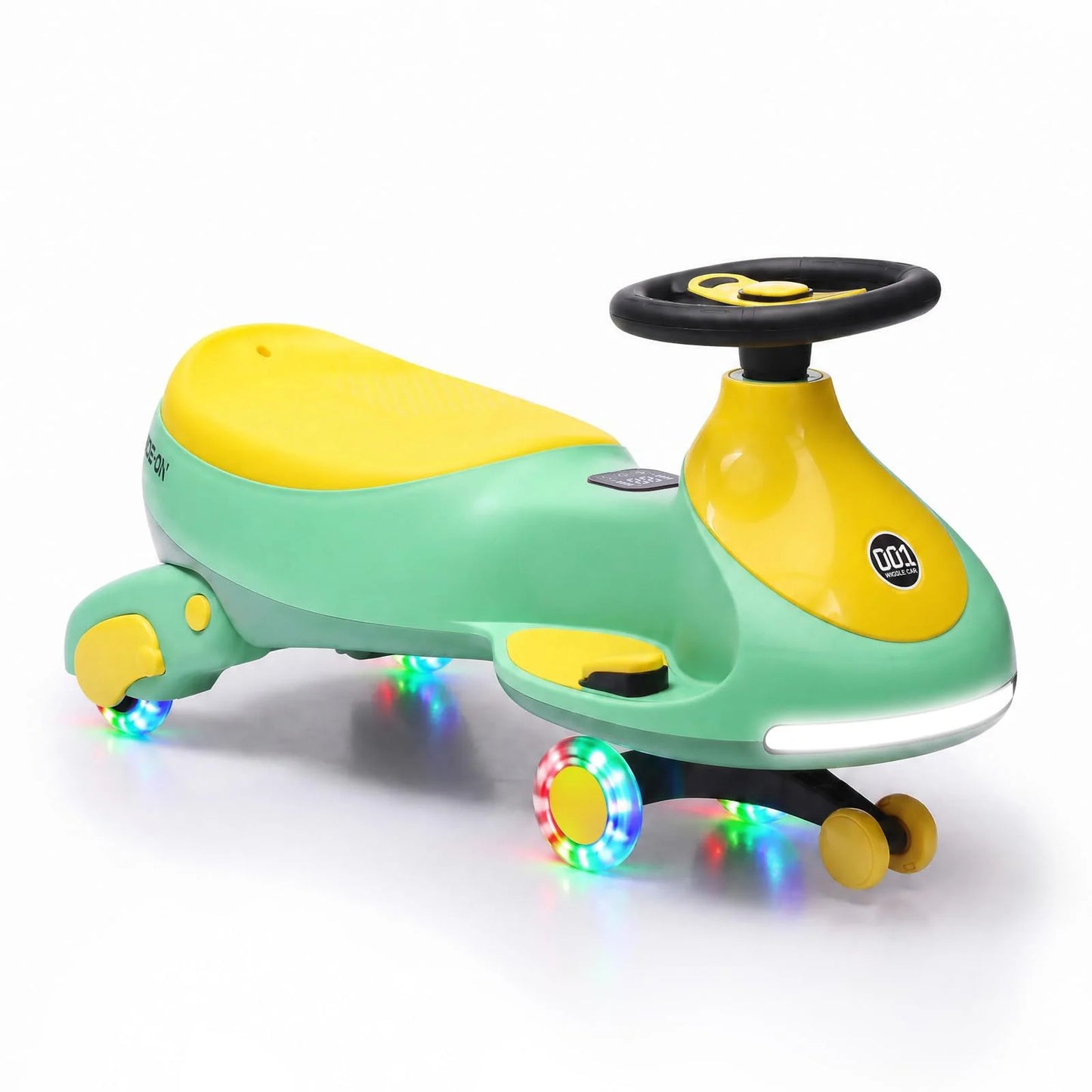 12V 2-in-1 Ride On Electric Wiggle Car for Kids – Pedal & Swing Modes – 360° Steering, Flashing Wheels, Music, Anti-Rollover, Rechargeable, High Weight Capacity – Indoor Outdoor