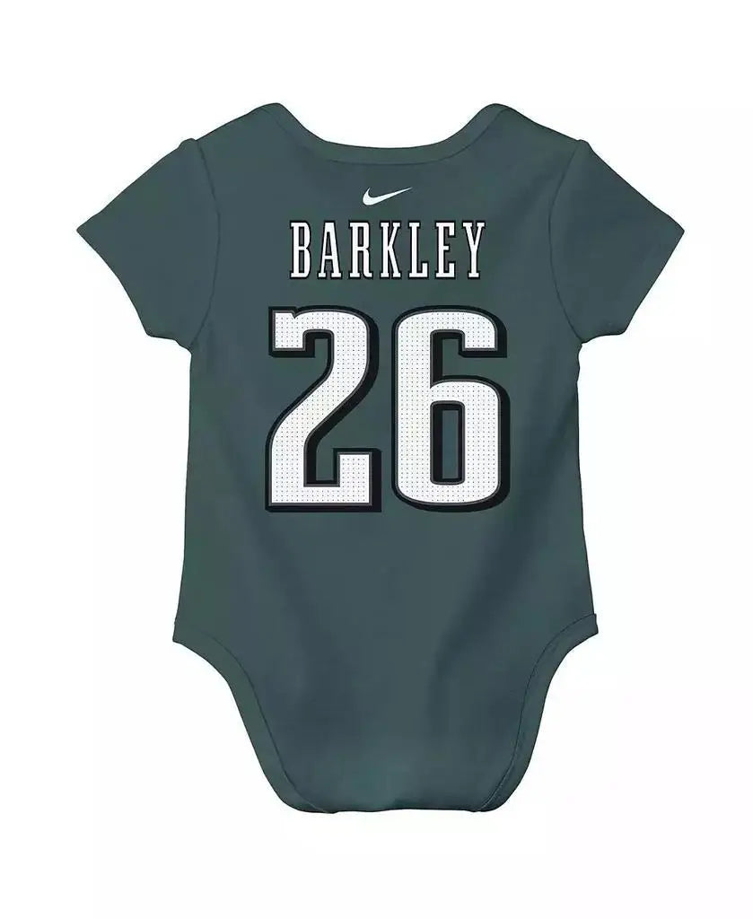 Nike | Big Boys and Girls Saquon Barkley Midnight Green Philadelphia Eagles Player Name Number Bodysuit