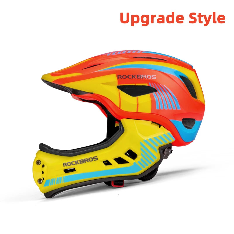 Child Cycling Helmet Impact Resistant Cross Helmet Detachable Full Face Helmet Safety Protection Bicycle Scooter Helmet