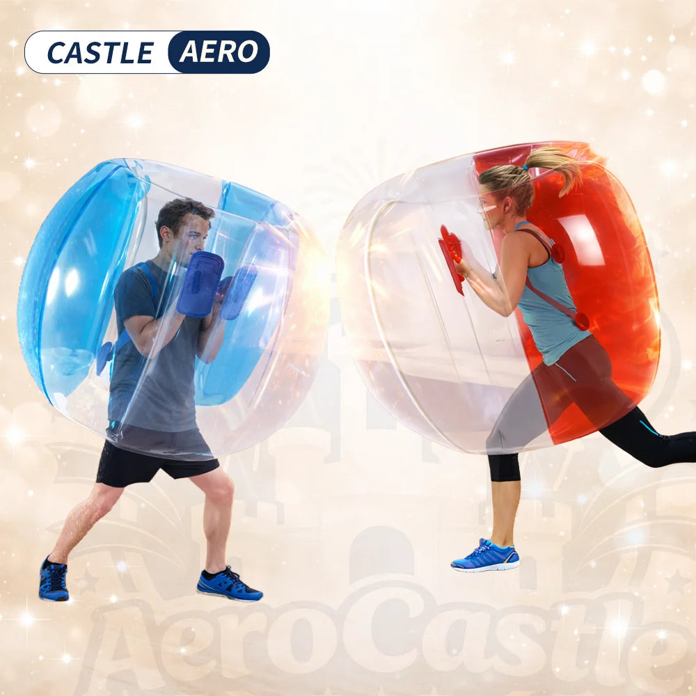 2Pack 2/3FT Inflatable Bumper Balls Body Sumo Zorb Balls for Kids Teens Durable PVC Human Hamster Bubble Balls Outdoor Game Toys