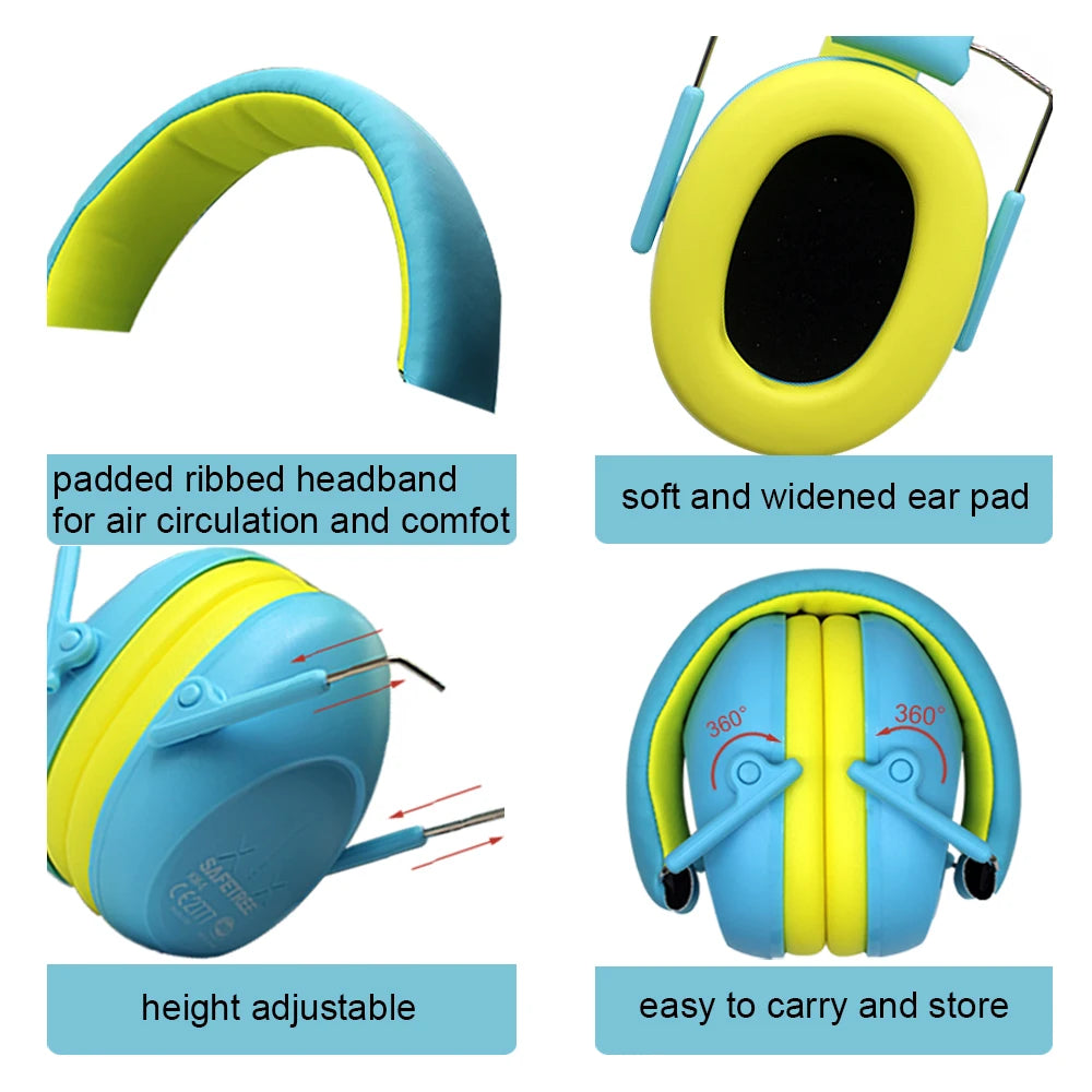 Noise-Reducing Earmuffs for Kids Ear protection Safety Comfortable Adjustable Ear Muffs for Concerts Fireworks