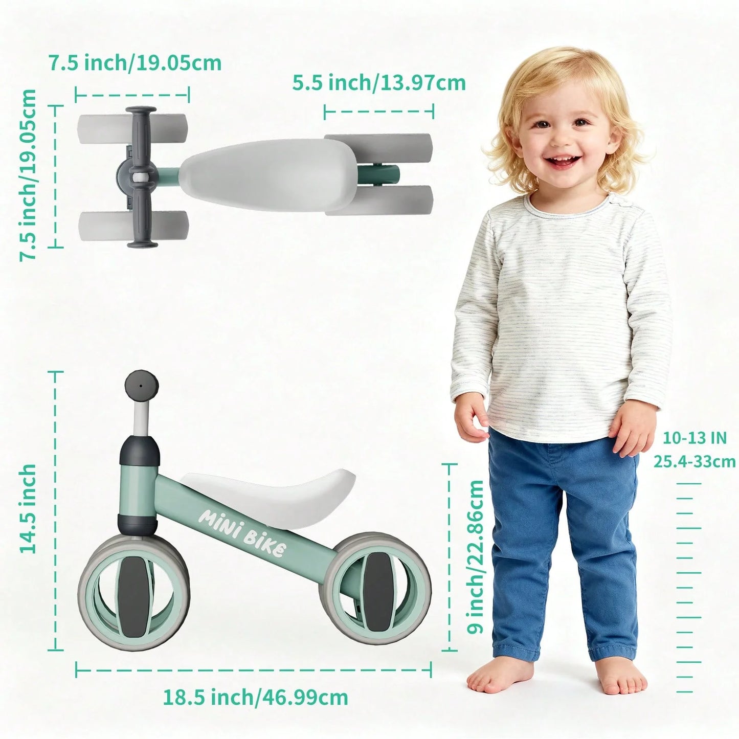 Baby Balance Bike Perfect First Vehicle for Toddlers 1+ Years Old Birthday Gift for Children First Riding Experience