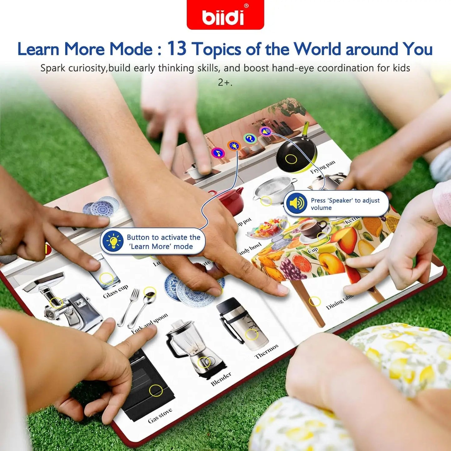 English Sound Book The World Around You First Sight Word Educational Learning Talking E-Book Montessori Interactive Toy Children