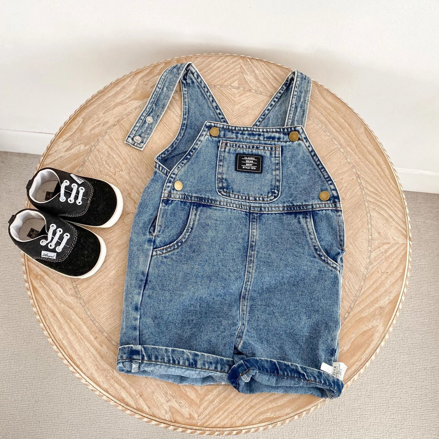 Baby Boy Girl Denim Overalls 2026 Spring Fall Kids Loose Fit Jeans Pants with Big Pockets Casual Suspender Bottoms