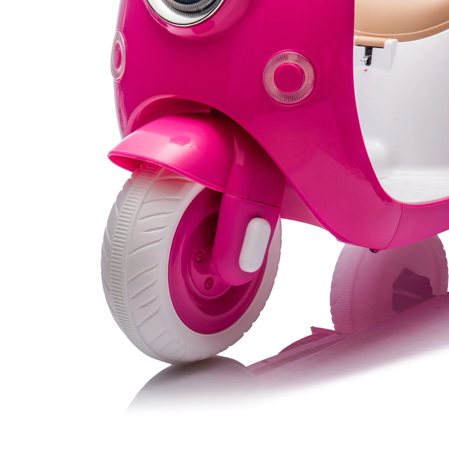 12V Two motors Kids Ride On Level Up Two-seater Electric Motorcycle,Three-wheel Toy w/Music,Bluetooth,USB,Portable Storage Hooks&Oversized Trunk,LED Headlight For Kids 3-6.