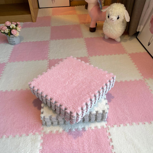 Soft Plush  Baby Play Mat Foam Children's Carpet Interlocking Exercise Tiles Floor Carpet And Rug for Kids Pad 30*30 CM