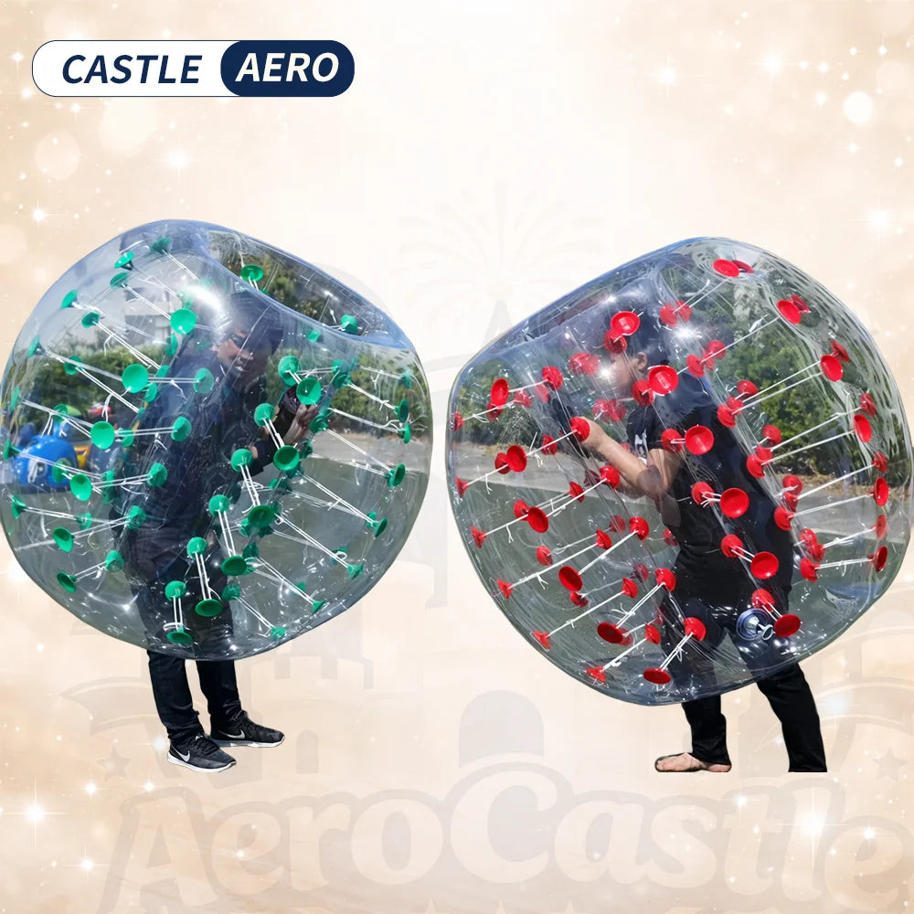 2Pack 2/3FT Inflatable Bumper Balls Body Sumo Zorb Balls for Kids Teens Durable PVC Human Hamster Bubble Balls Outdoor Game Toys