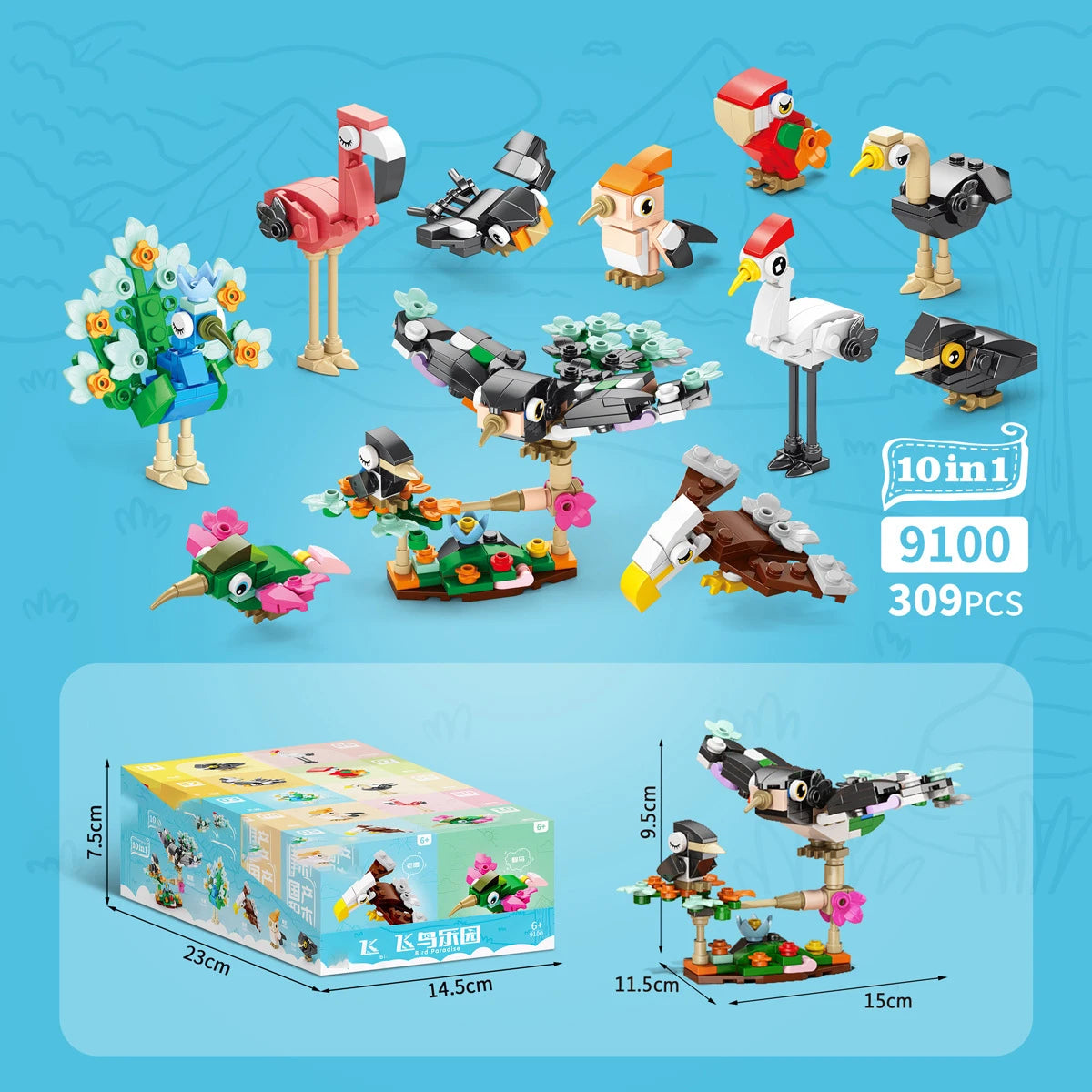 Marine Animals Bricks Construction Set for Adults Small Particle Assembled Diamond Building Blocks for Children 7 to 10 Year Toy