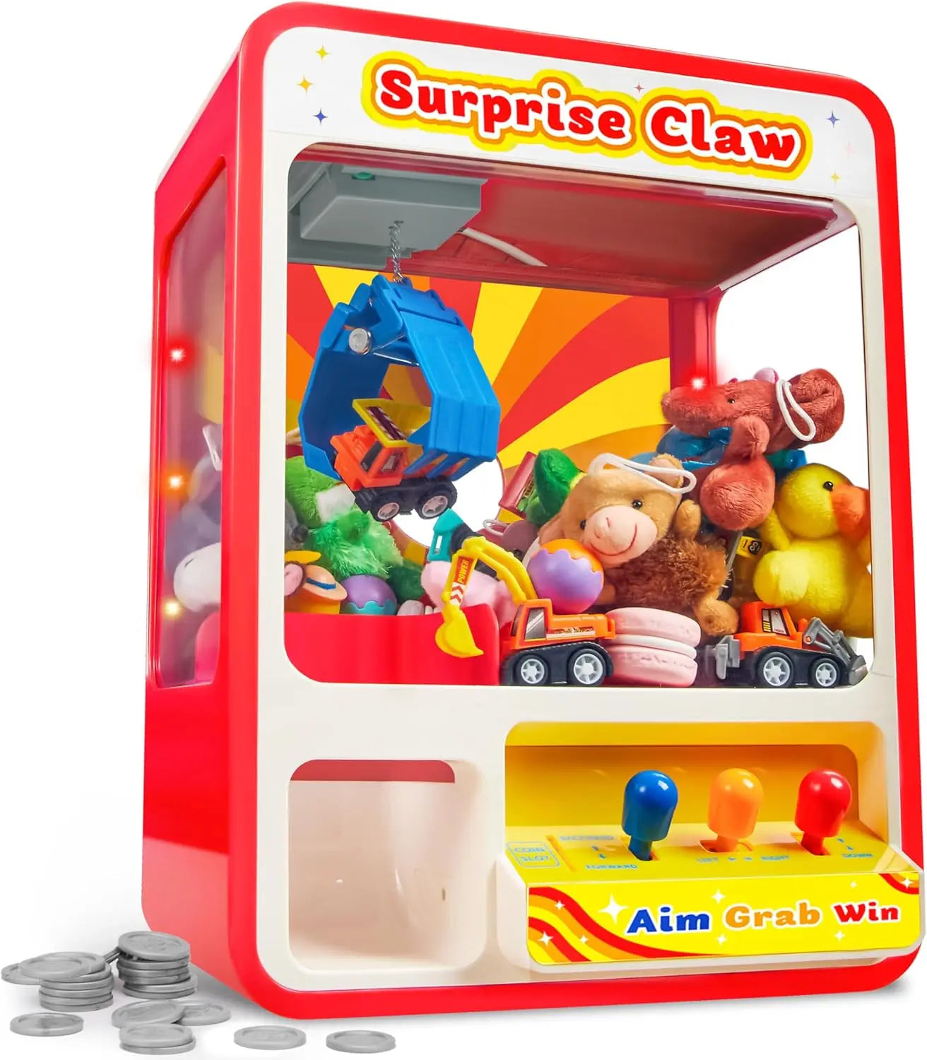 Claw Machine Arcade Toy Kid Dispenser Toys Mini Vending Machine for Kids Perfect Christmas Birthday Big Gifts