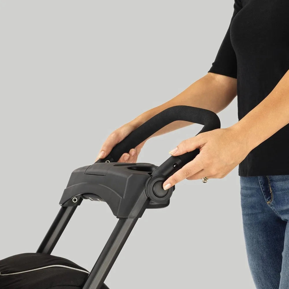 Universal Infant Car Seat Stroller Frame Adjustable Handle Parent Tray Black