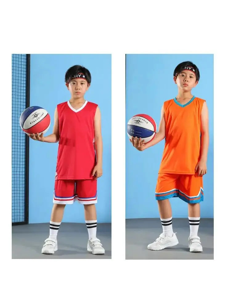 Kid Basketball Jersey Quick-drying Training Uniform Shirts Children Sportswear Kit Boys and Girls Tracksuit Sport Suit Clothes