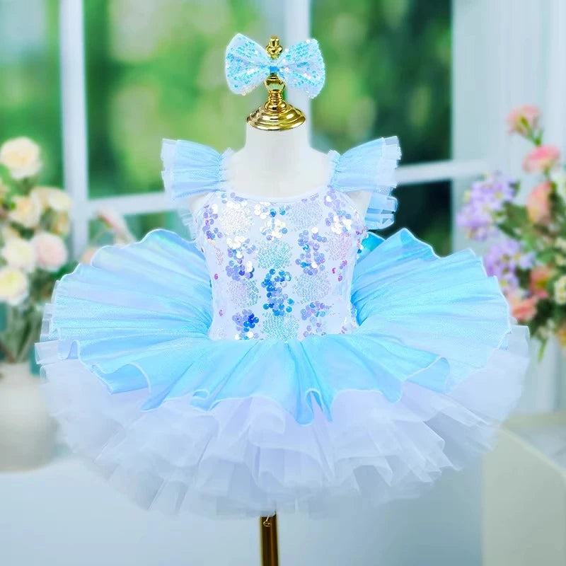 Children's tutu dress kindergarten dance sequins professional tutu kids girls performance costume Ballet Dress