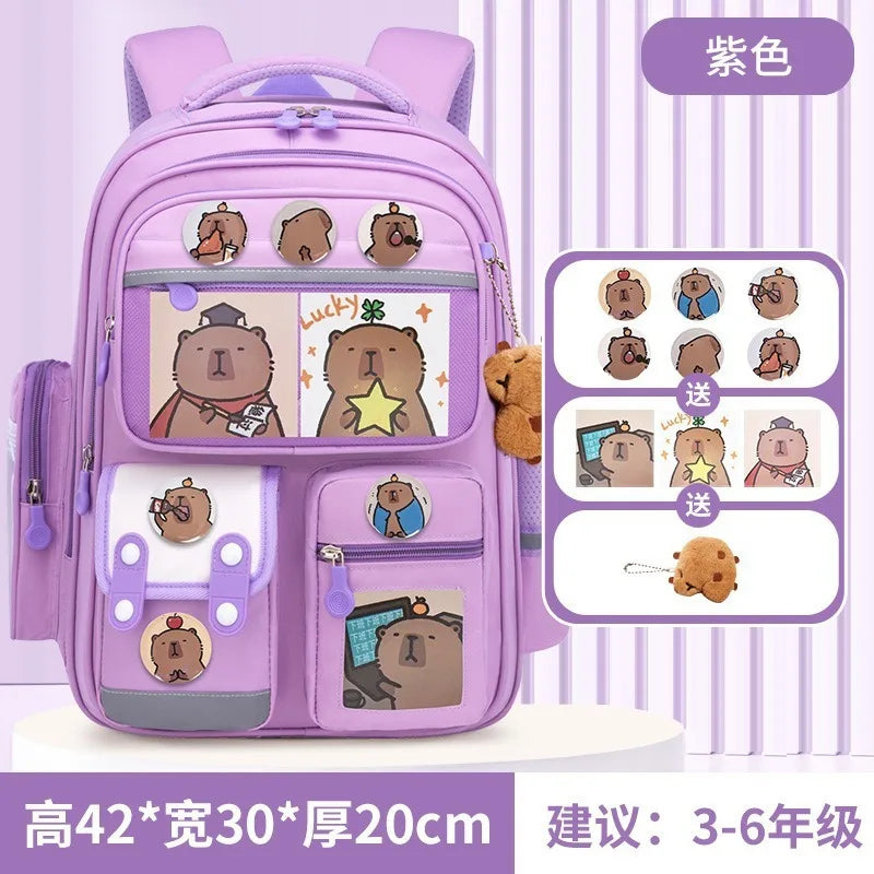 New Hot Cinnamoroll Large-Capacity Cartoon Children'S Backpack Kuromi My Melody Pochacco Cute Anime Children'S School Bag Set
