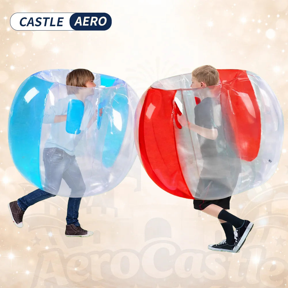 2Pack 2/3FT Inflatable Bumper Balls Body Sumo Zorb Balls for Kids Teens Durable PVC Human Hamster Bubble Balls Outdoor Game Toys