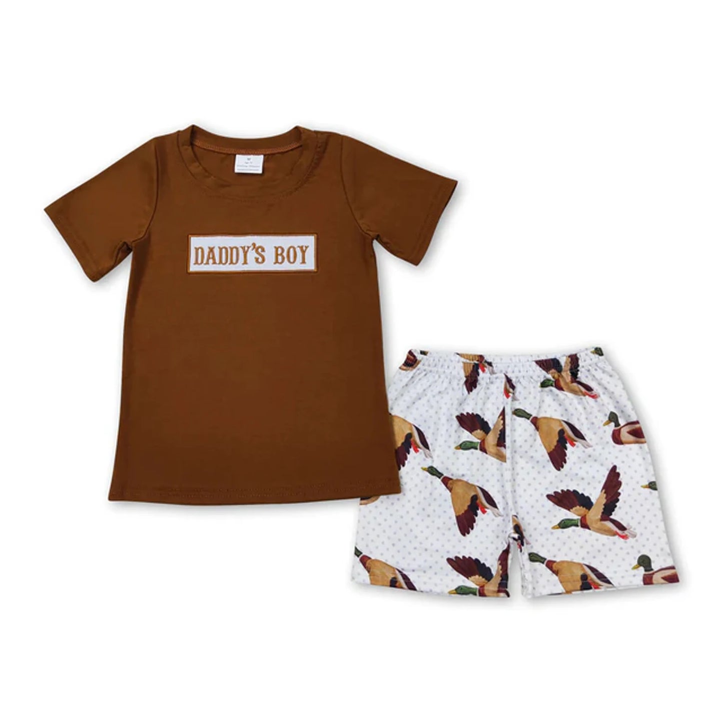 Toddler Boy 2 Piece Summer Outfits Print Short Sleeve T-shirt Elastic Waist Shorts Kids Matching Sets