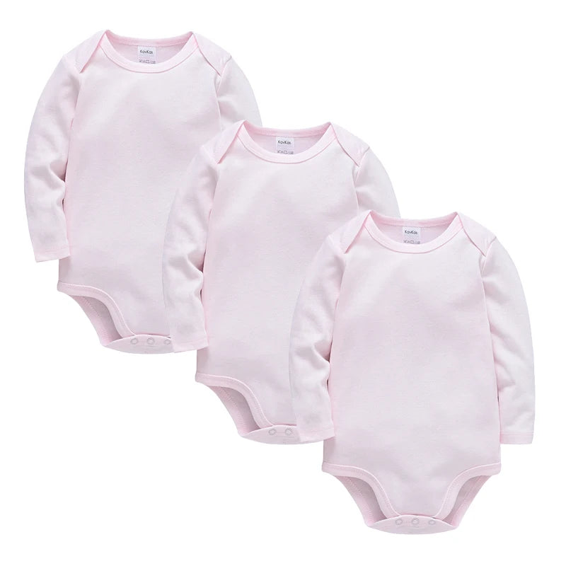 1/3/4/6 Pcs  Baby Clothing Rompers Boys 100% Cotton Plain Bodysuit Girls Blank Muslin Jumpsuit 0-24 Months