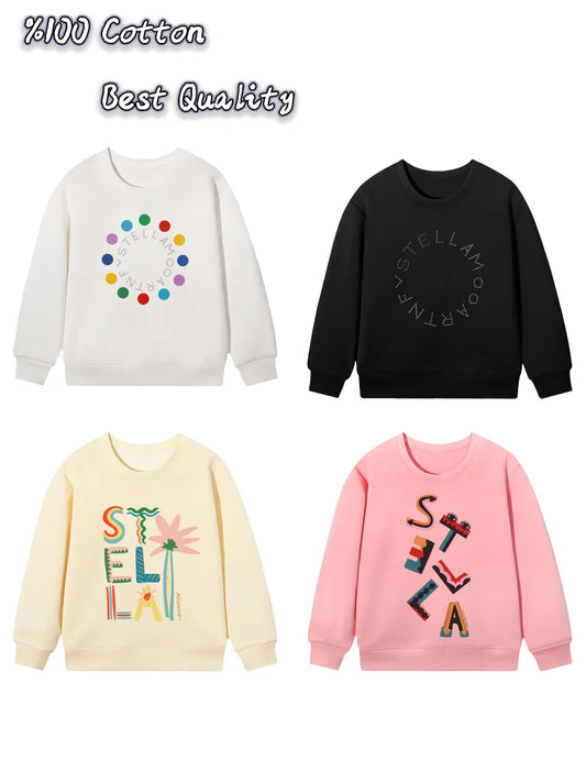 cute sweet girl sweatshirt kids winter clothes top cartoon anime letter graphics print baby girls hoodies fashion child pullover