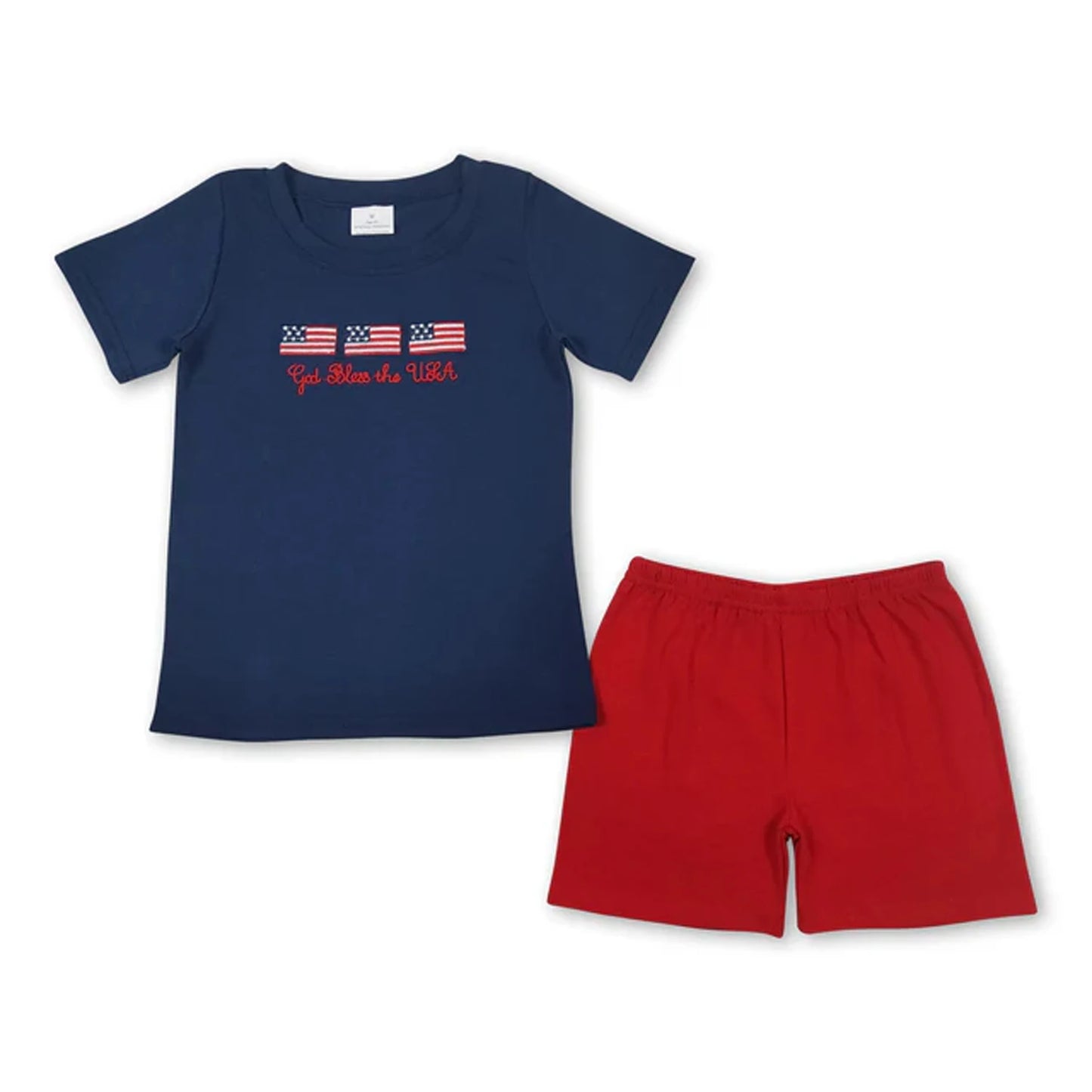 Toddler Boy 2 Piece Summer Outfits Print Short Sleeve T-shirt Elastic Waist Shorts Kids Matching Sets