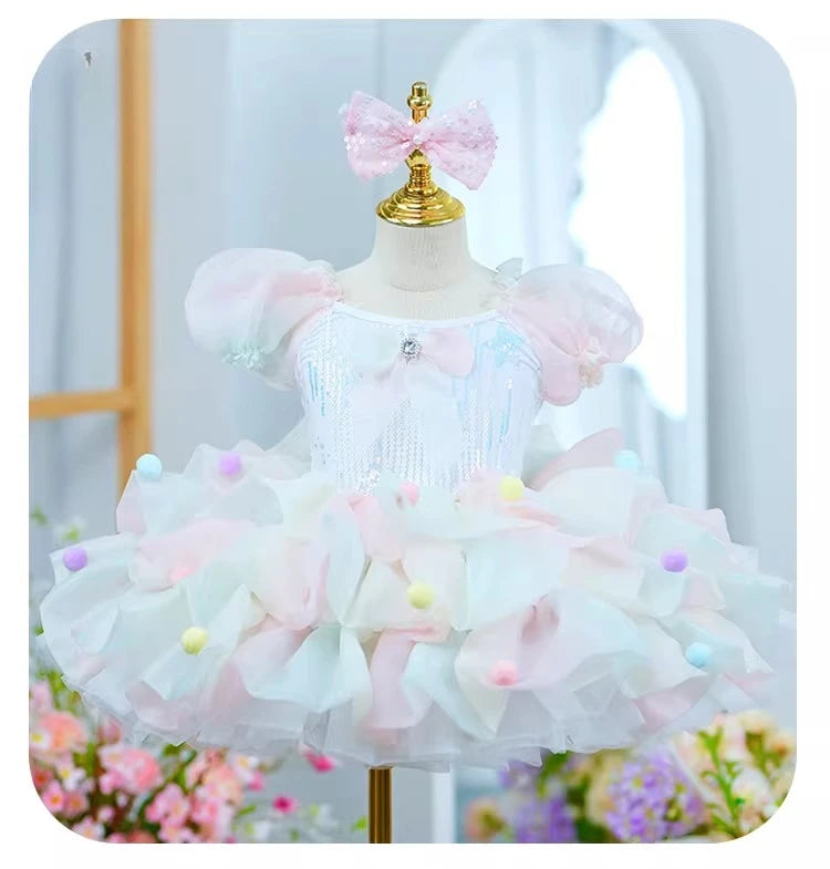 Children's tutu dress kindergarten dance sequins professional tutu kids girls performance costume Ballet Dress