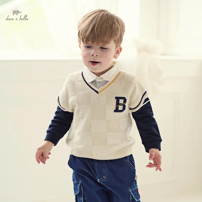 Boys Long-Sleeved T-Shirt Children's Top Boys Polo Shirt Spring Autumn Children's School Clothes DB3241636