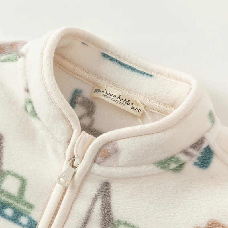 Boys Jackets Coats Zipper Spring Autumn Children's Clothing Cartoon Print Cute Outwear Kid Wear