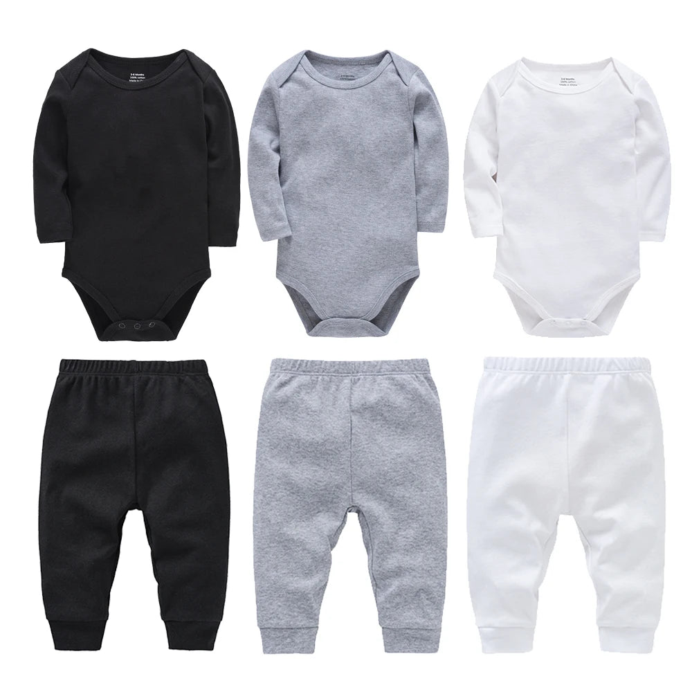 1/3/4/6 Pcs  Baby Clothing Rompers Boys 100% Cotton Plain Bodysuit Girls Blank Muslin Jumpsuit 0-24 Months