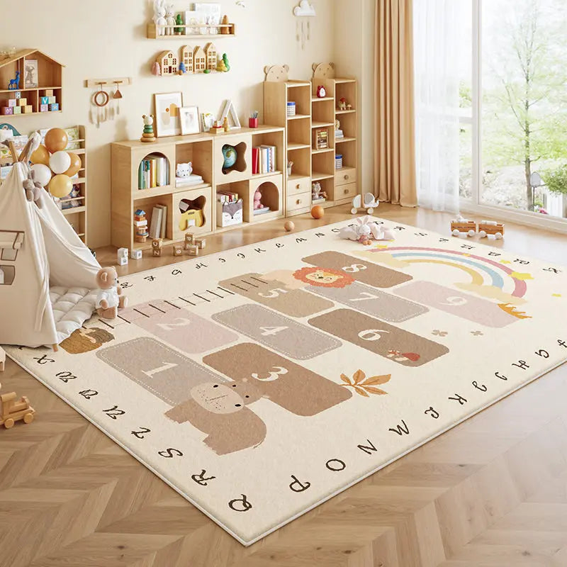 Cartoon Style Bedroom Decor Carpet Thicken Plush Carpets for Living Room Large Area Children's Floor Mat Fluffy Soft Bedside Rug