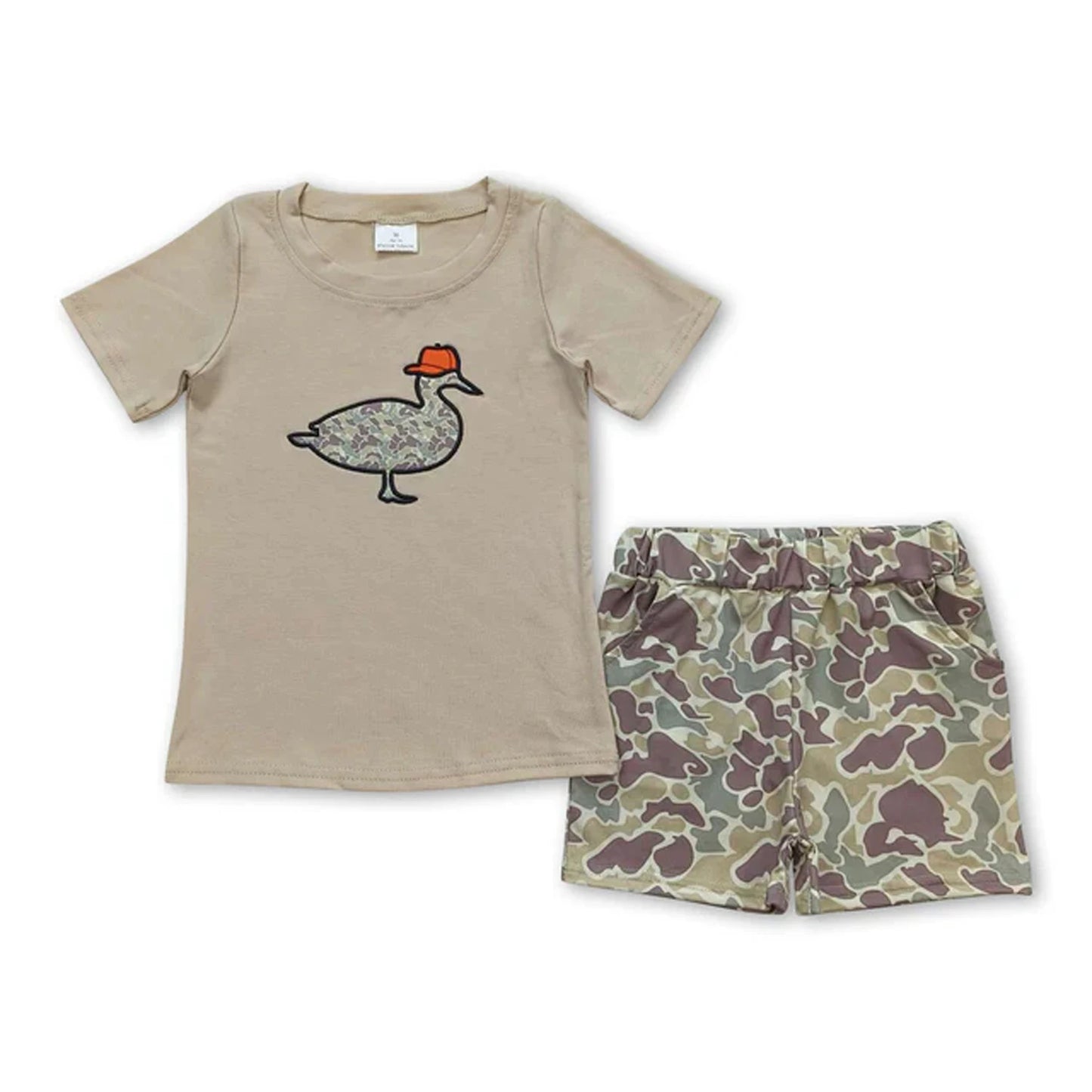 Toddler Boy 2 Piece Summer Outfits Print Short Sleeve T-shirt Elastic Waist Shorts Kids Matching Sets