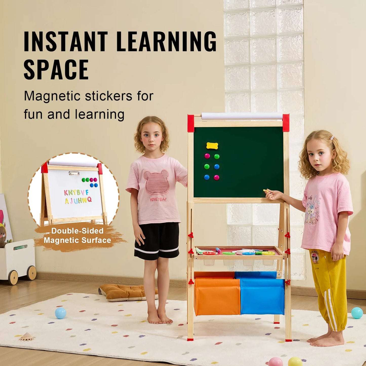 Children Magnetic Drawing Board WordPad Baby Color Graffiti Standing Art Easel Educational Drawing Toys  for Kids Girl
