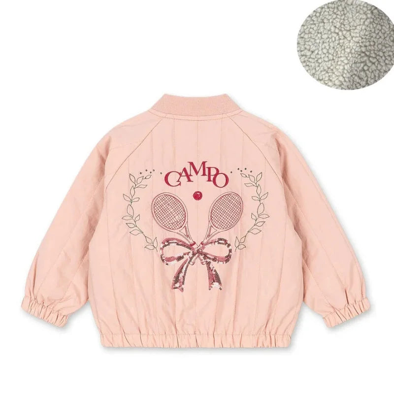 Children's Jacket 2026 Winter New Printed Cute Fleece Thermal Girls Jacket Cotton Thickened Windproof Boys Baby Cotton Clothes
