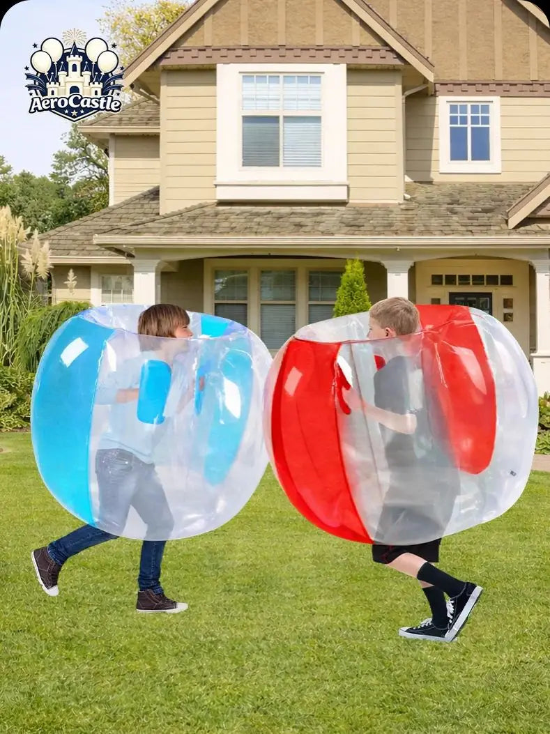 2Pack 2/3FT Inflatable Bumper Balls Body Sumo Zorb Balls for Kids Teens Durable PVC Human Hamster Bubble Balls Outdoor Game Toys