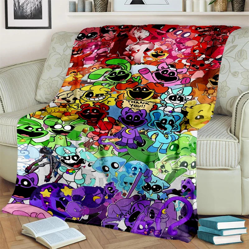 2025 New Style Cute S-Smiling C-Critters Catnap Craftycorn Cartoon Blanket,Soft Throw Blanket for Home Bedroom Bed Sofa Kids