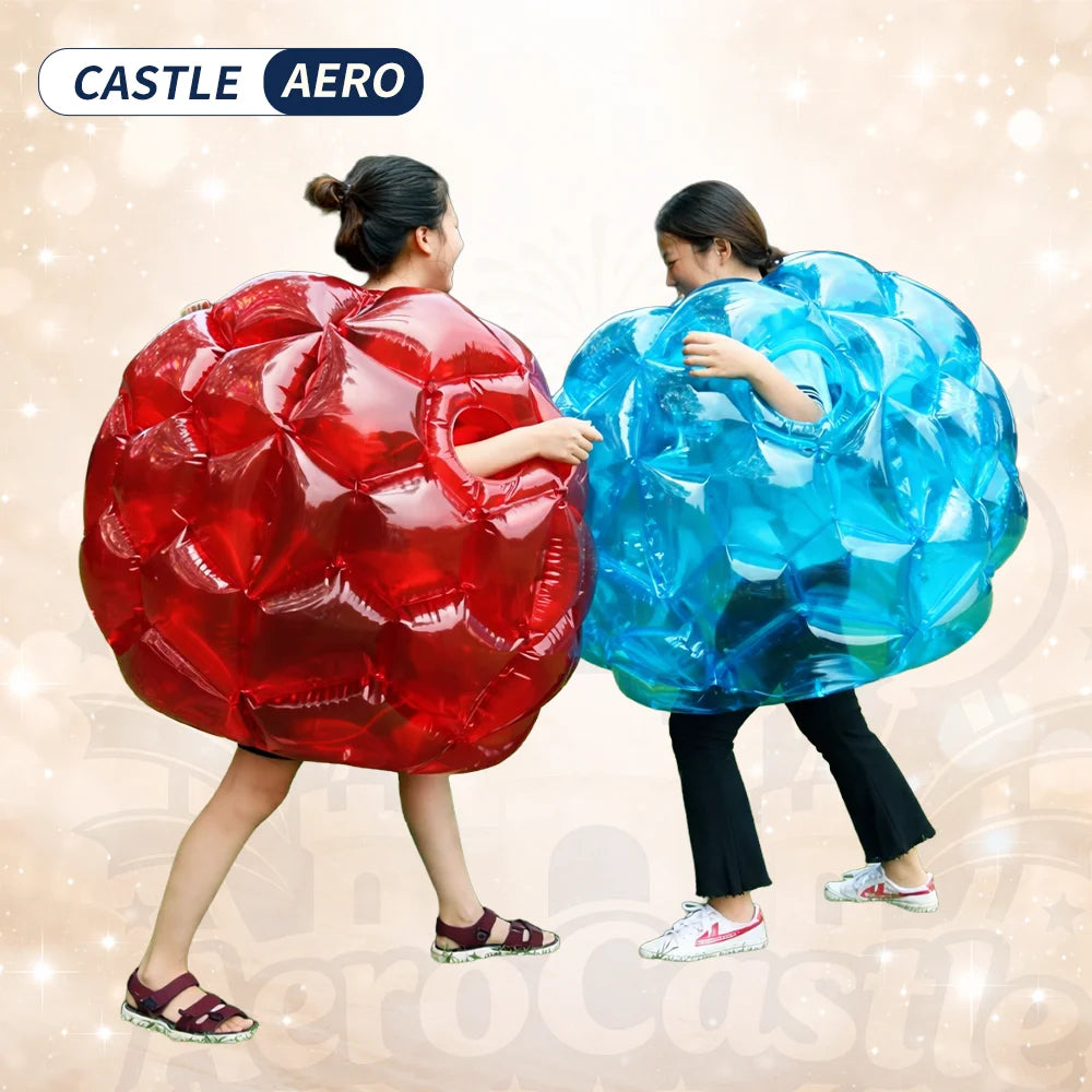 2Pack 2/3FT Inflatable Bumper Balls Body Sumo Zorb Balls for Kids Teens Durable PVC Human Hamster Bubble Balls Outdoor Game Toys