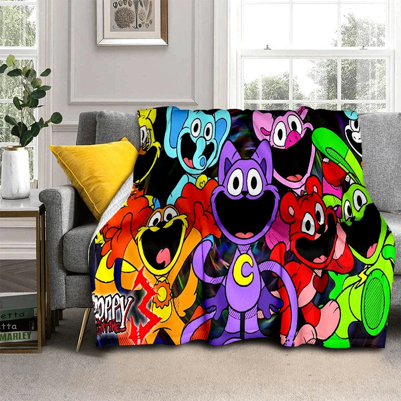2025 New Style Cute S-Smiling C-Critters Catnap Craftycorn Cartoon Blanket,Soft Throw Blanket for Home Bedroom Bed Sofa Kids