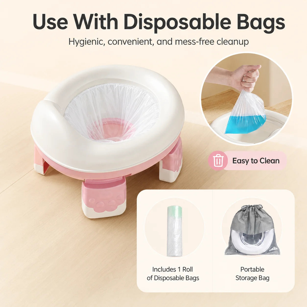 Kids Toilet Seat For Toddler Baby Potty Training Portable Toilet Ring Anti Splash Design Universal Fit Bathroom Seat For Kids