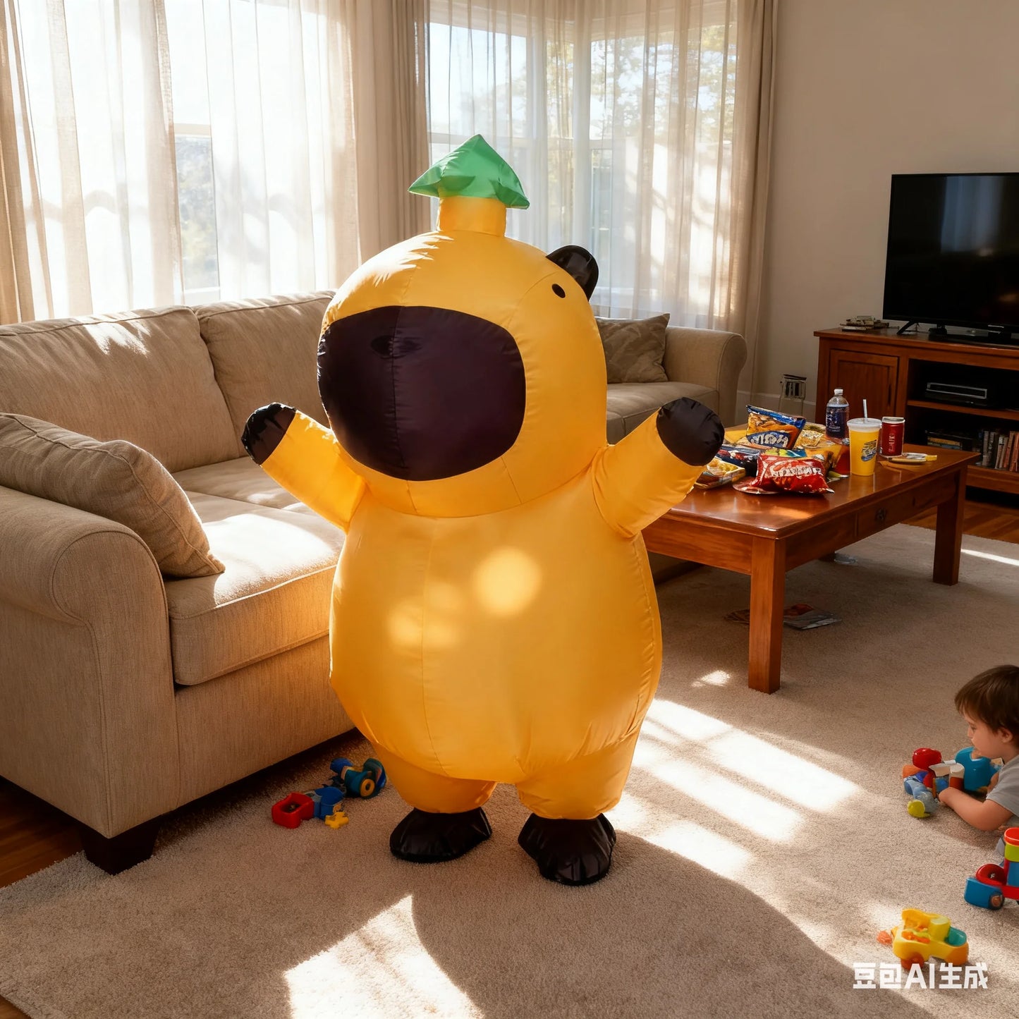 Capybara Inflatable Costume Full Body Cute Funny Adult Blow Up Outfit Carnival Halloween Themed party Inflatable Costume