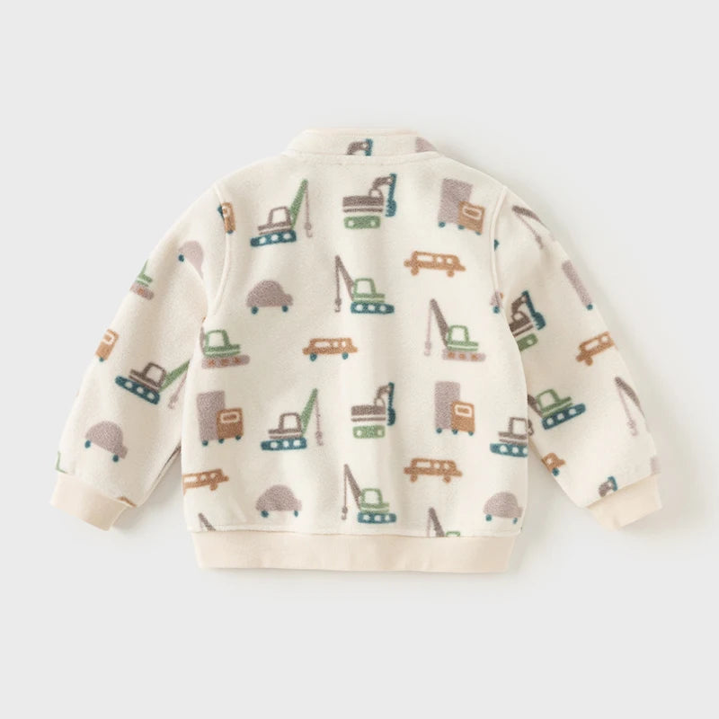 Boys Jackets Coats Zipper Spring Autumn Children's Clothing Cartoon Print Cute Outwear Kid Wear