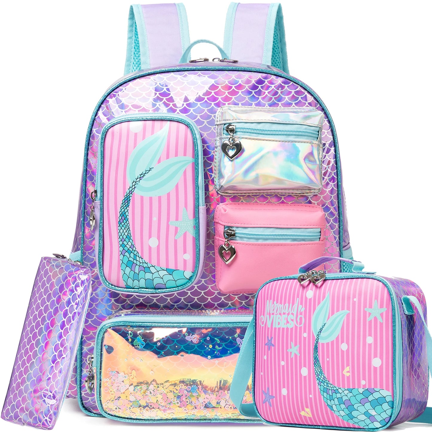 Backpacks for Girls Backpacks for Elementary Preschool Students Kids School Backpack with Lunch Bag Gift Package