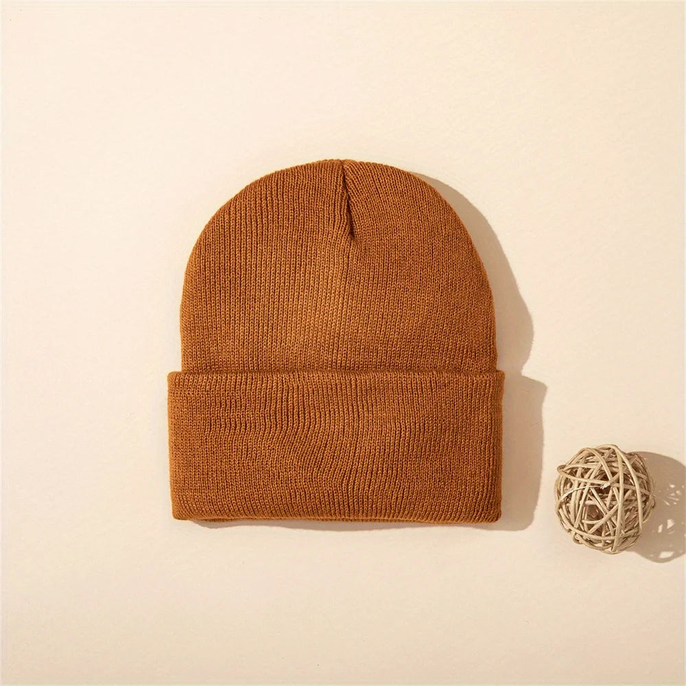 4pcs Baby Hat Knit Cuffed Beanie for Boys and Girls Winter Warm Knitted Beanie Hats for Skiing Outdoor