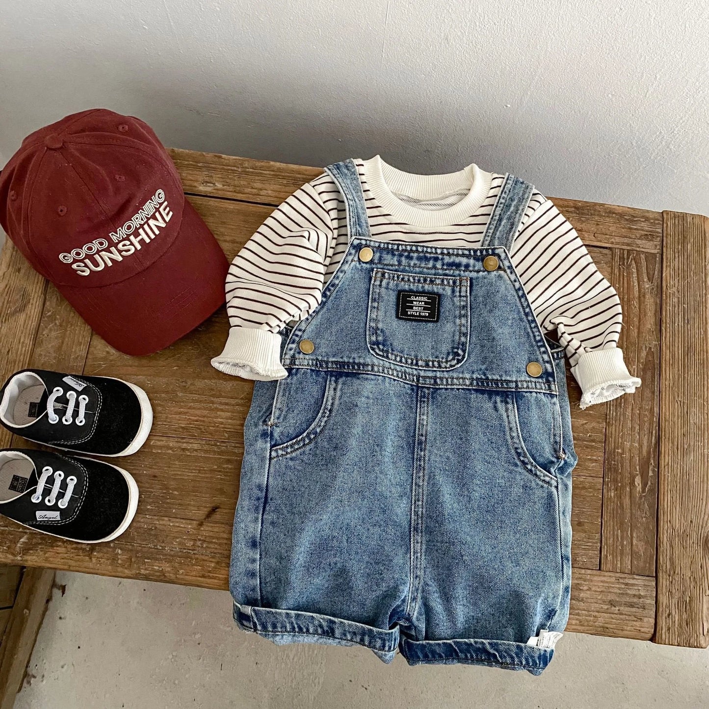 Baby Boy Girl Denim Overalls 2026 Spring Fall Kids Loose Fit Jeans Pants with Big Pockets Casual Suspender Bottoms