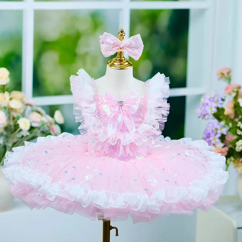 Children's tutu dress kindergarten dance sequins professional tutu kids girls performance costume Ballet Dress