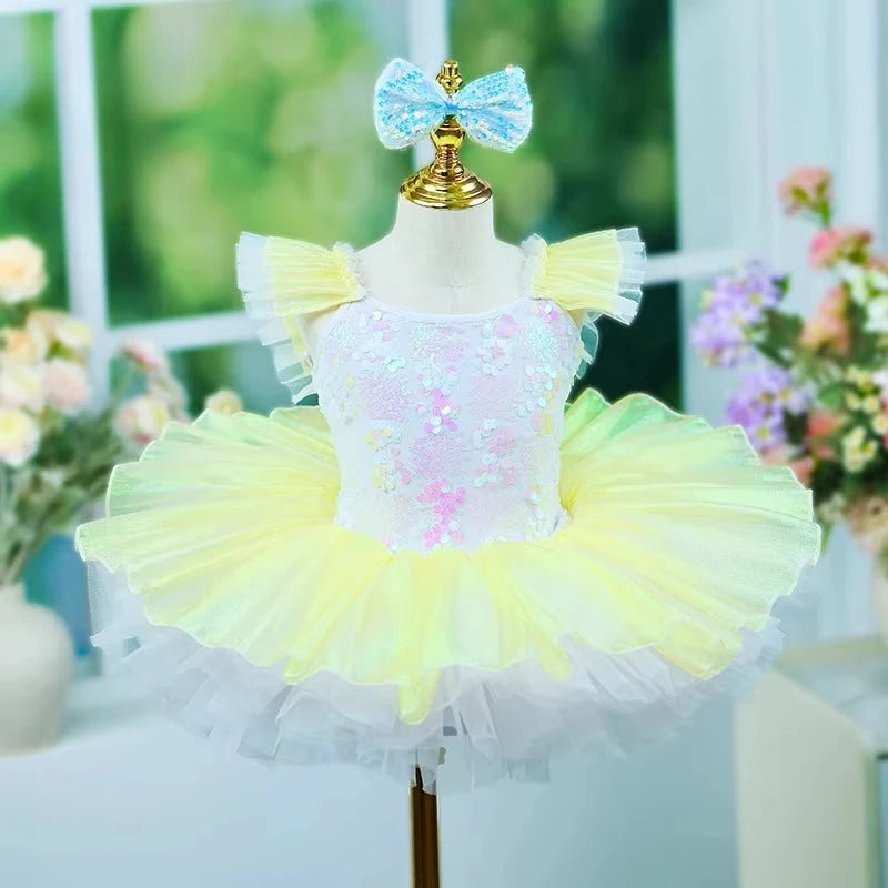 Children's tutu dress kindergarten dance sequins professional tutu kids girls performance costume Ballet Dress
