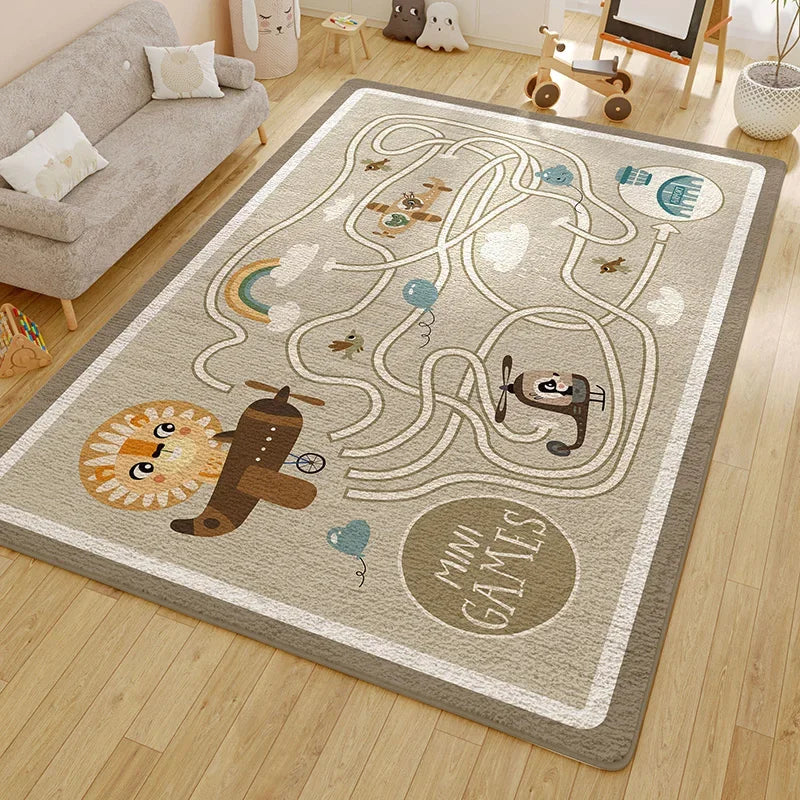 Children Room Large Area Decorative Carpet Living Room Carpet Non Slip Washable Rug Washable Cute Cartoon Home Rug 러그