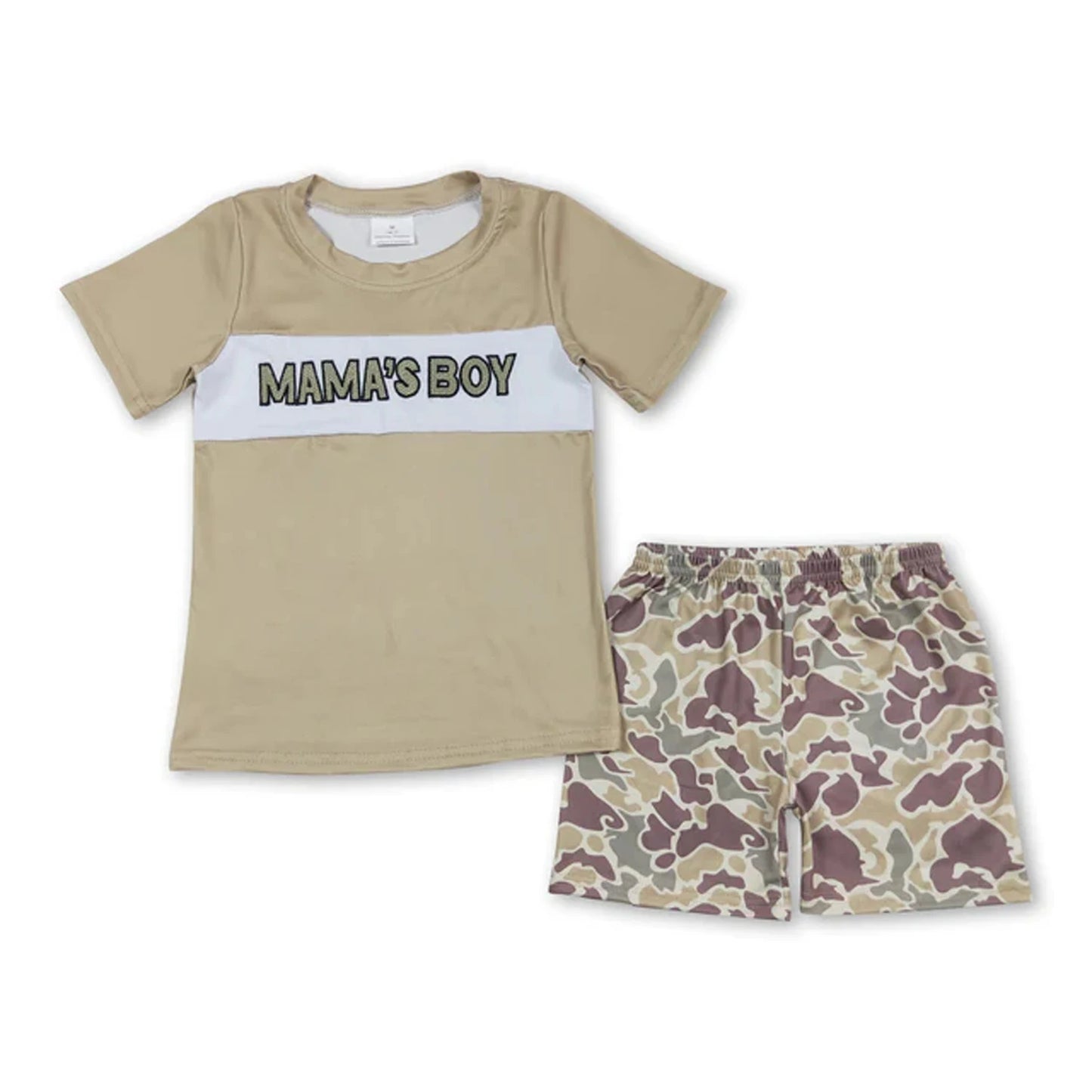 Toddler Boy 2 Piece Summer Outfits Print Short Sleeve T-shirt Elastic Waist Shorts Kids Matching Sets