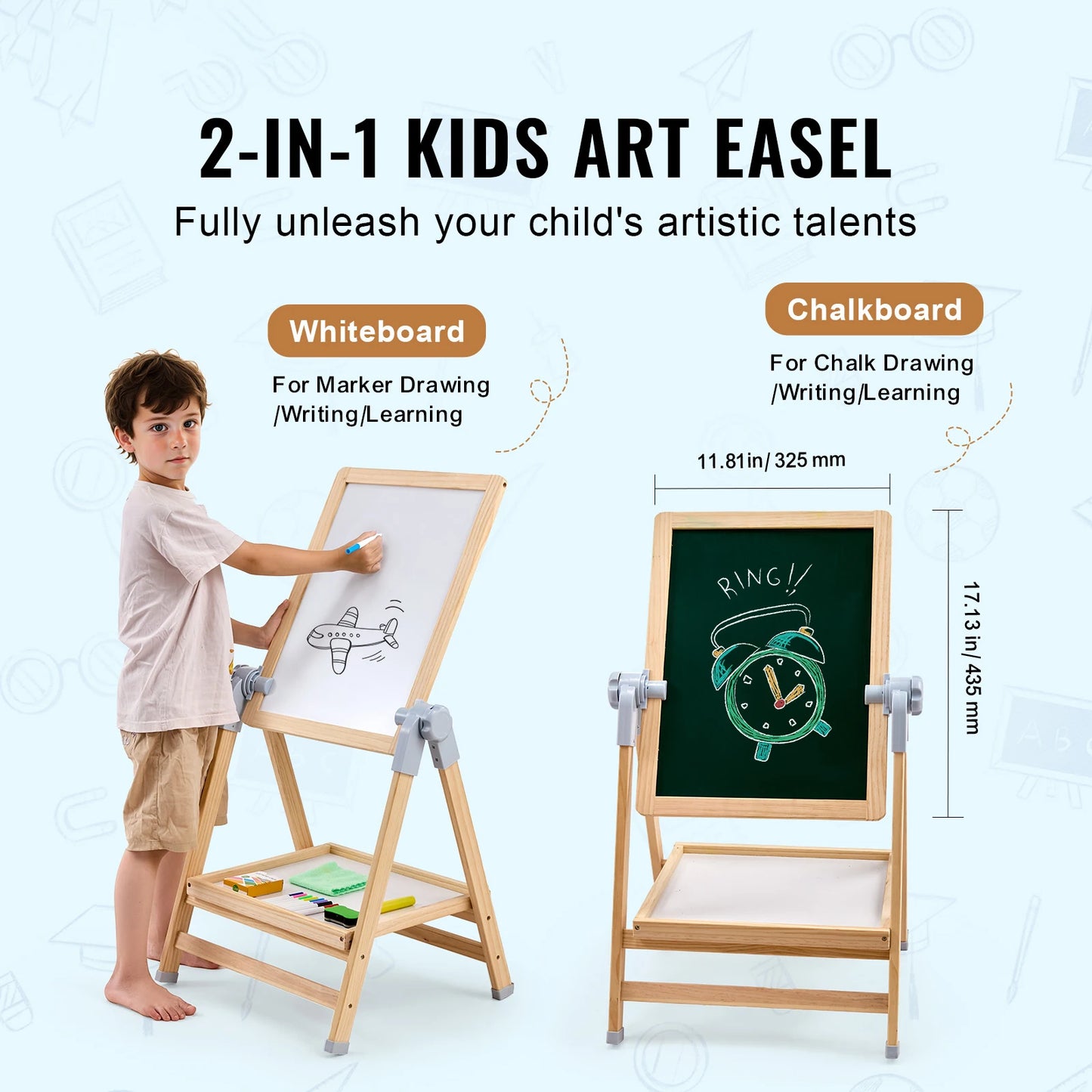 Standing Magnetic Drawing Board WordPad Art Easel with Painting Accessories Children Educational Toys for Kids Boy Girl