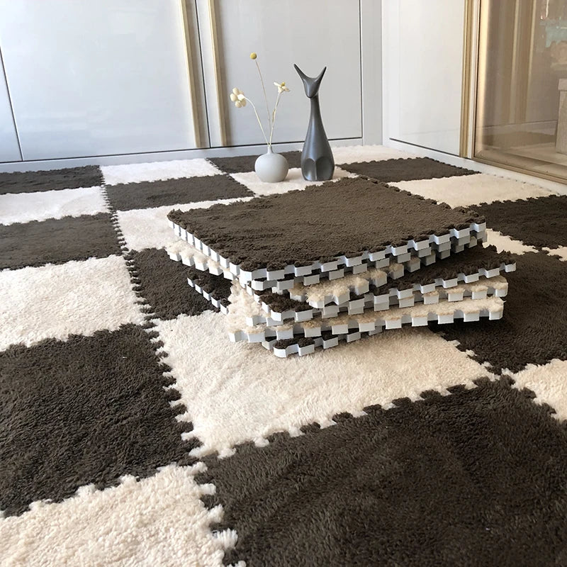 Soft Plush  Baby Play Mat Foam Children's Carpet Interlocking Exercise Tiles Floor Carpet And Rug for Kids Pad 30*30 CM